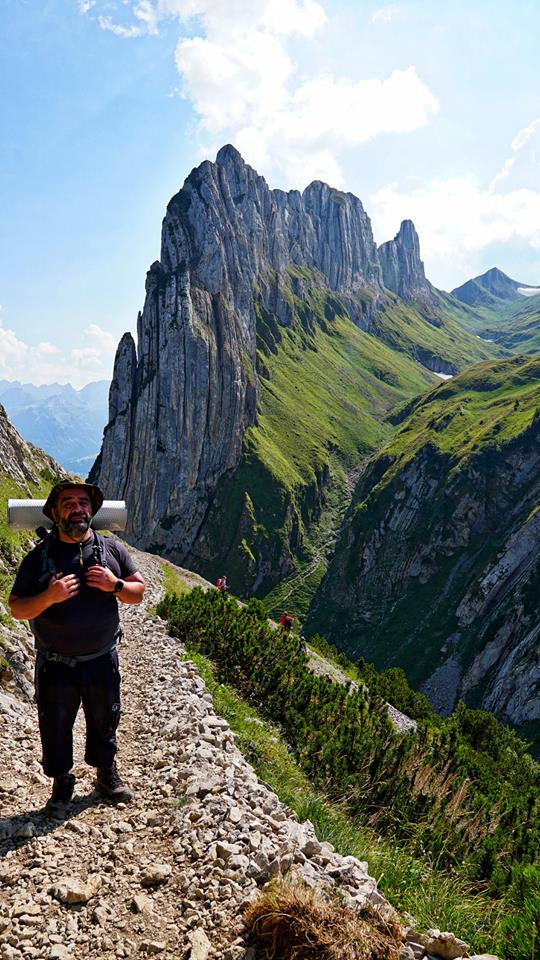 Foto von mir bei der Saxer Lücke in der Schweiz 